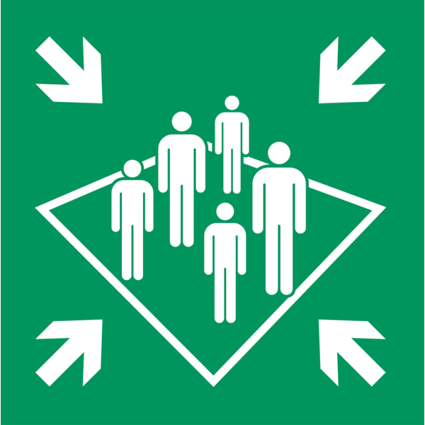 Assembly station IMO skylt - Klar vinyl 50 x 50 mm