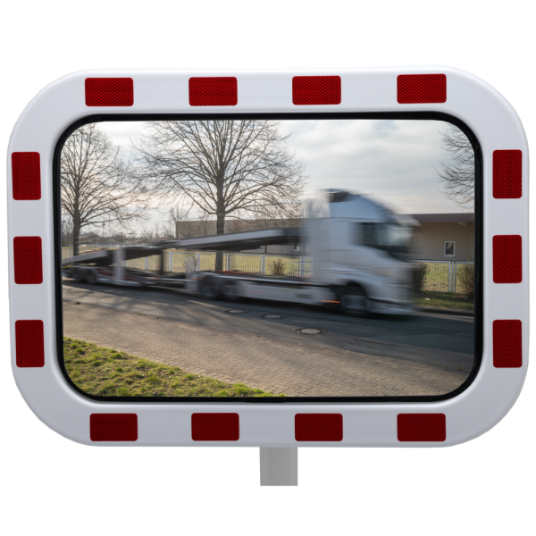 Rektangulär trafikspegel i polykarbonat, flera storlekar