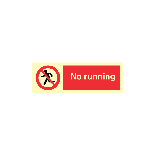 Prohibition sign - No running 