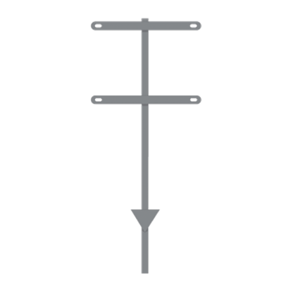 Jordspett av järn (A3- till A2-skyltar) 