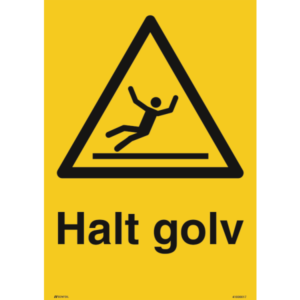 Halt golv varningsskylt - ISO 7010