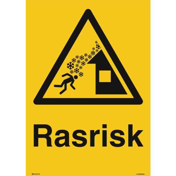 Rasrisk varningsskylt