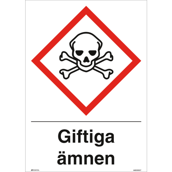 Giftiga ämnen GHS skylt