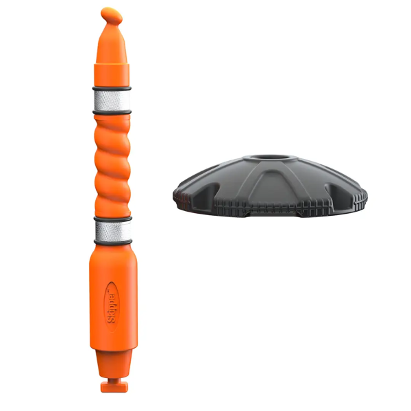 Skipper barriär stolp- och fotsystem - Orange