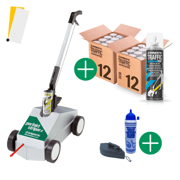 Startpaket: 24 burkar TRAFFIC Extra + Perfect Striper-vagn