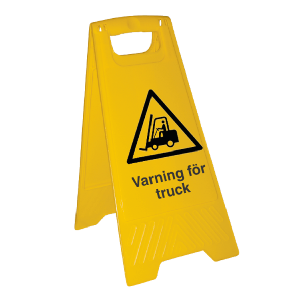 Golvskylt Varning för truck - Plast 600 x 300 mm 