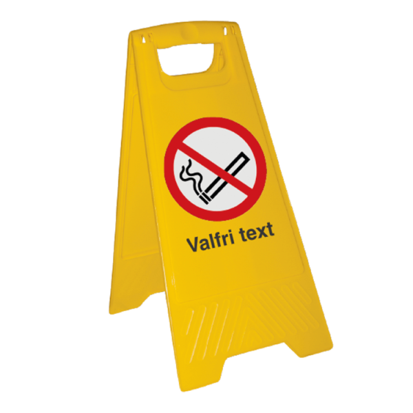 Golvskylt Rökning förbjuden valfri text - Plast 600 x 300 mm 