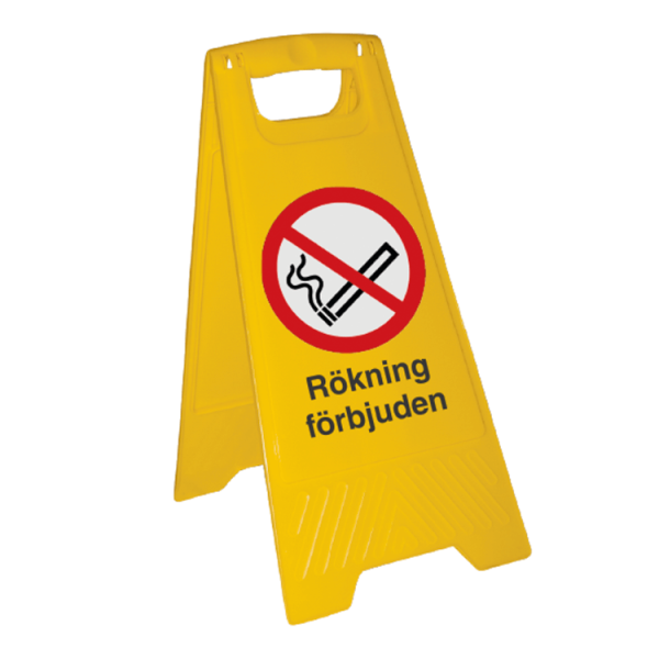 Golvskylt Rökning förbjuden - Plast 600 x 300 mm 