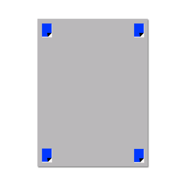 Enkel montering med självhäftande kuddar