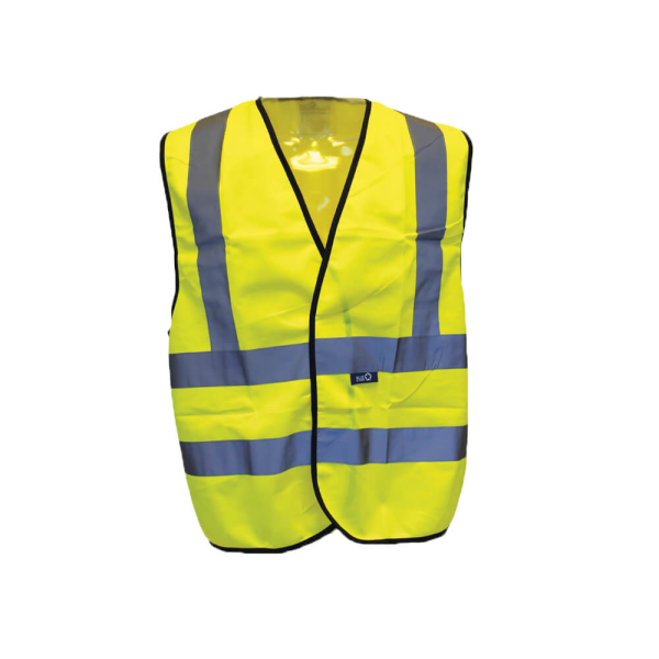Gul trafikväst EN 20471 – med valfri text