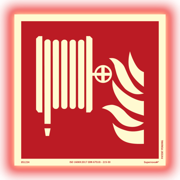 Supernova+® Brandpost dubbelsidig för skyltgrepp ISO - Färgefterlysande 200 x 200 mm