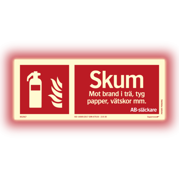 Supernova+® Skumsläckare ISO - Färgefterlysande 100 x 250 mm