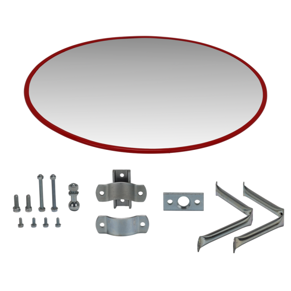 Rund industrispegel i akryl, flera storlekar
