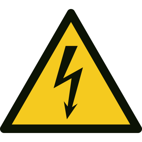Elektrisk spänning varningsskylt - ISO 7010