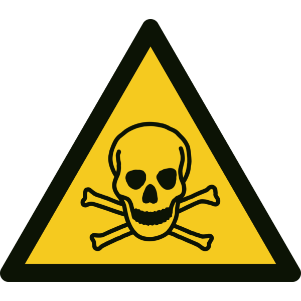 Giftigt ämne varningsskylt - ISO 7010