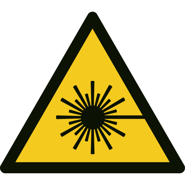 Laserstrålning varningsskylt - ISO 7010