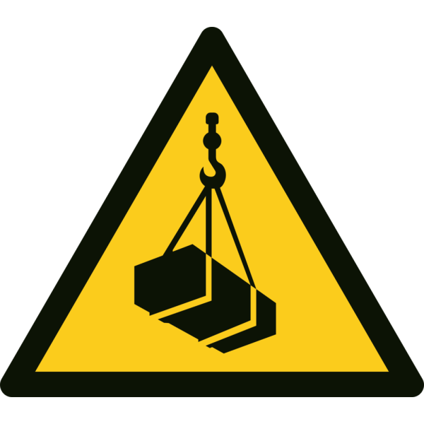 Hängande last varningsskylt - ISO 7010