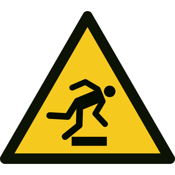 Hinder på golvnivå varningsskylt - ISO 7010