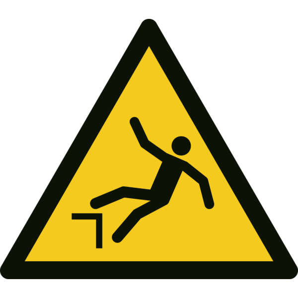 Fallrisk varningsskylt - ISO 7010