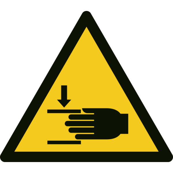 Klämrisk varningsskylt - ISO 7010