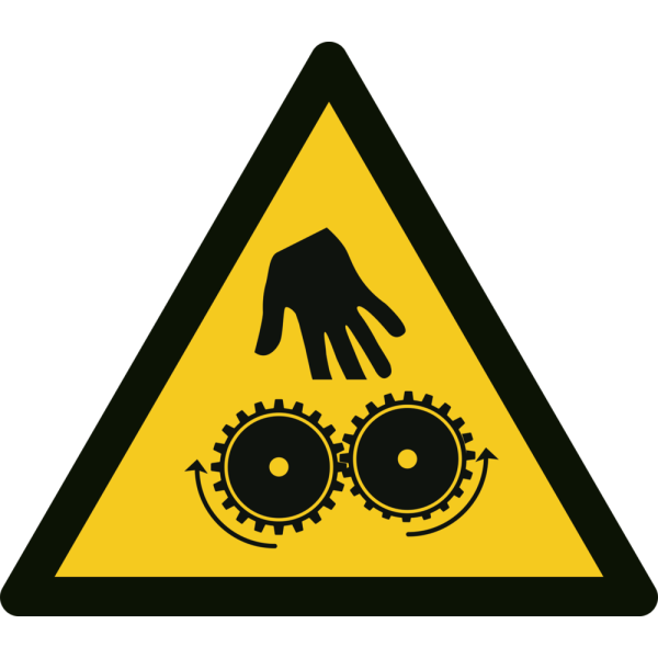 Varning! Fingrar i växlar varningsskylt