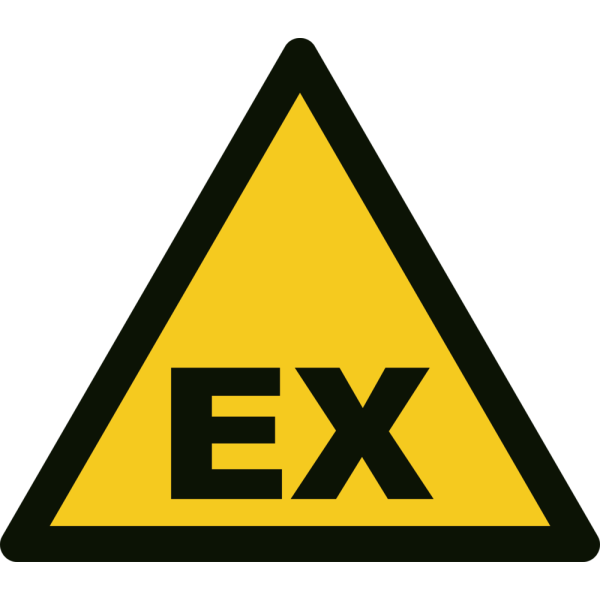 Explosionsrisk varningsskylt