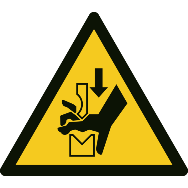 Klämrisk varningsskylt - ISO 7010
