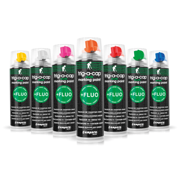 AMPERE Trig-a-Cap - 650 ml Kritspray för markeringar utomhus.