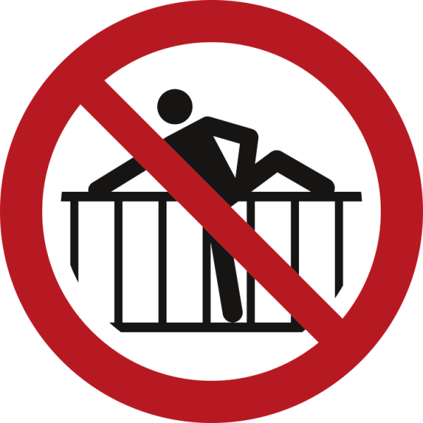 Klättra inte över staketetförbudsskylt - ISO 7010