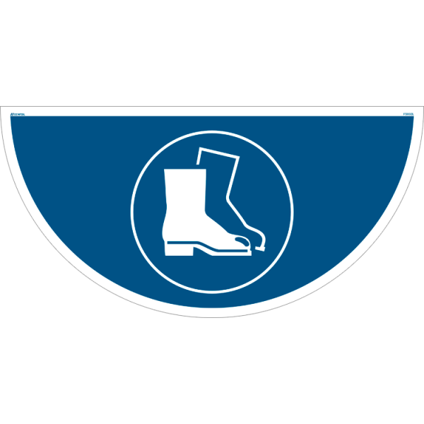 Skyddsskor påbjudet - Golvskylt - ISO 7010