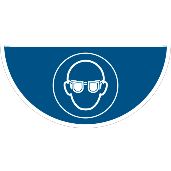 Ögonskydd påbudet - Golvskylt - ISO 7010