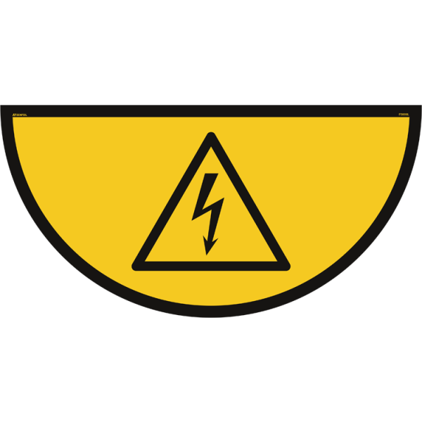 Elektrisk spänning - Golvskylt - ISO 7010