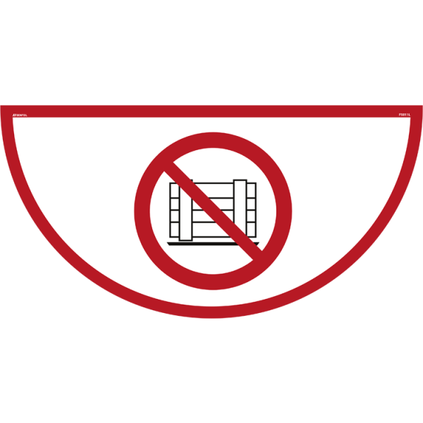 Gods förbjudet - Golvskylt - ISO 7010