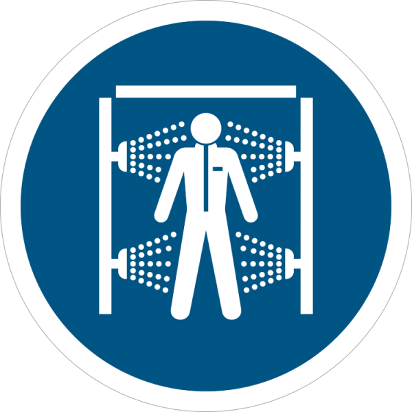 Dekontaminering mästa användas - Påbudsskylt - ISO 7010: M072