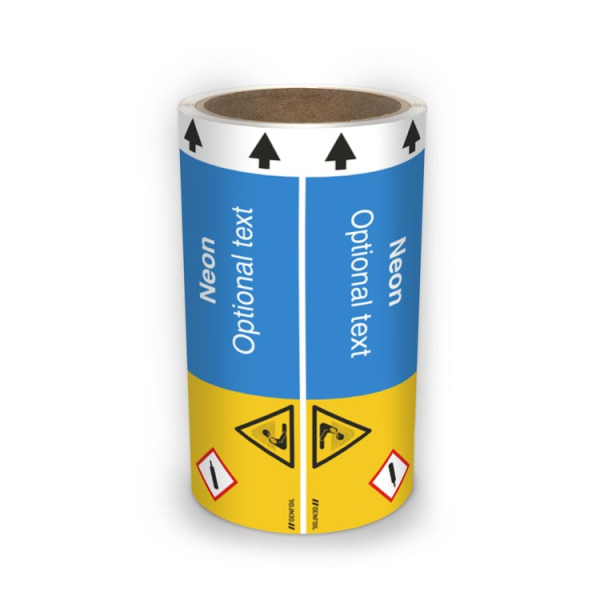 ISO Rörmärkning - Neon (english) ISO 20560