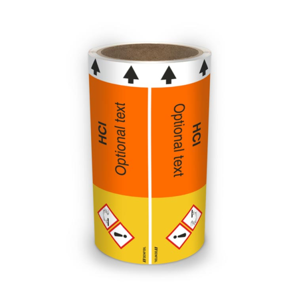ISO Rörmärkning - Hydrochloric acid (english) ISO 20560