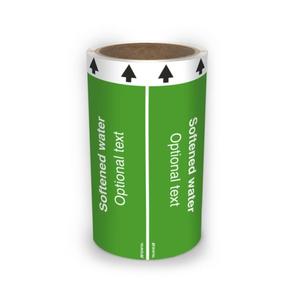 ISO Rörmärkning - Softened water (english) ISO 20560