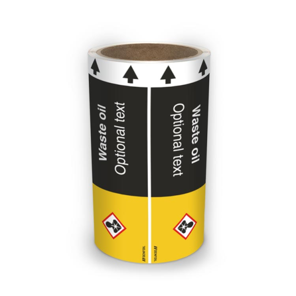 ISO Rörmärkning - Waste oil (english) ISO 20560