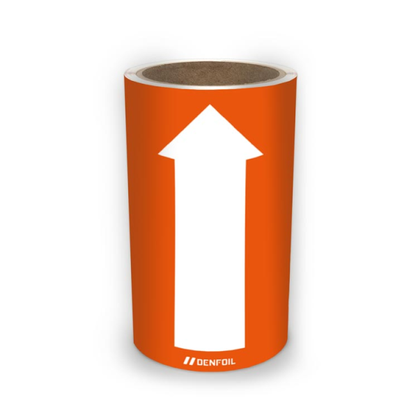 SIS Rörmärke för brandfarliga gaser - Orange, flera varianter + kan anpasses