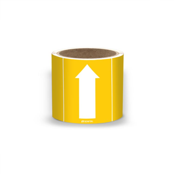 SIS Rörmärke för oxiderande gaser och vätskor - Gul, flera varianter + kan anpassas