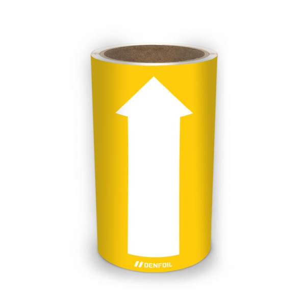 SIS Rörmärke för oxiderande gaser och vätskor - Gul, flera varianter + kan anpassas