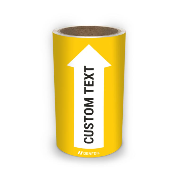 SIS Rörmärke för oxiderande gaser och vätskor - Gul, flera varianter + kan anpassas