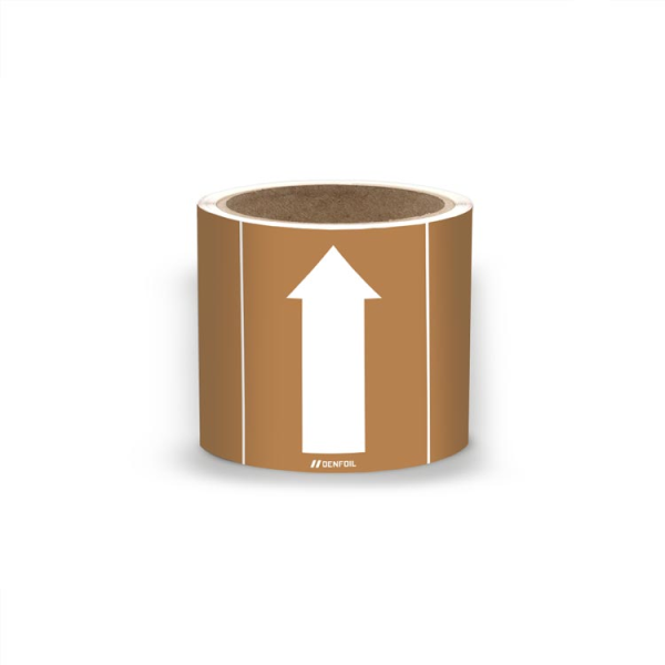 SIS Rörmärke för Övriga gaser - Ljusbrun, flera varianter + kan anpassas