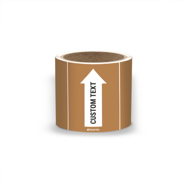 SIS Rörmärke för Övriga gaser - Ljusbrun, flera varianter + kan anpassas