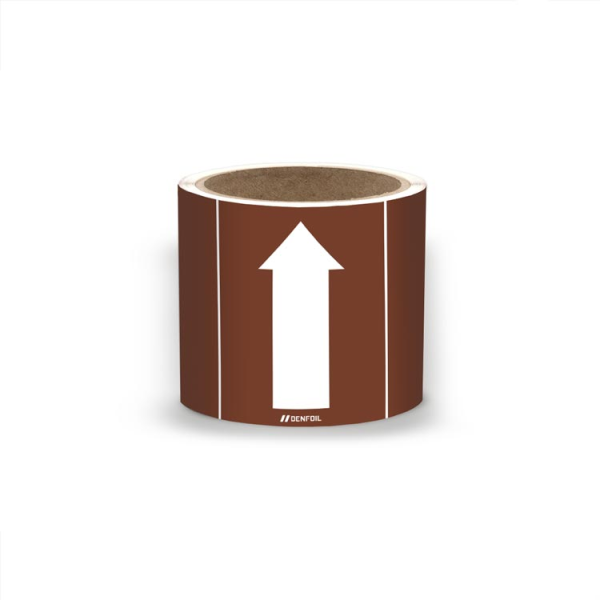 SIS Rörmärke för brandfarliga vätskor - Brun, flera varianter + kan anpassas