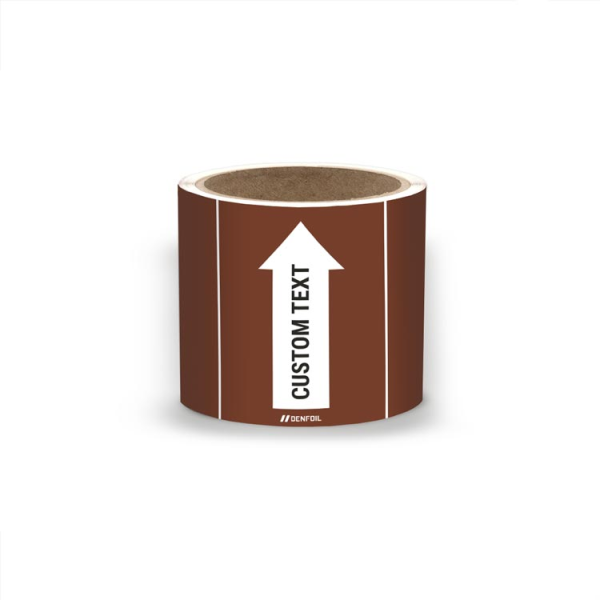 SIS Rörmärke för brandfarliga vätskor - Brun, flera varianter + kan anpassas