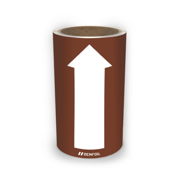 SIS Rörmärke för brandfarliga vätskor - Brun, flera varianter + kan anpassas