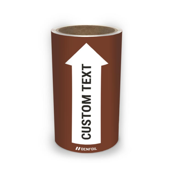 SIS Rörmärke för brandfarliga vätskor - Brun, flera varianter + kan anpassas