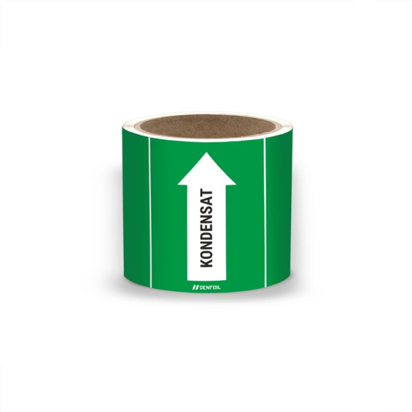 SIS Rörmärke med text "Kondensat" - Grön, flera varianter