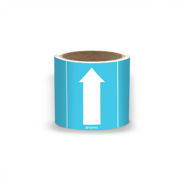 SIS Rörmärken för Luft & vakuum - Ljusblå, flera varianter + kan anpassas